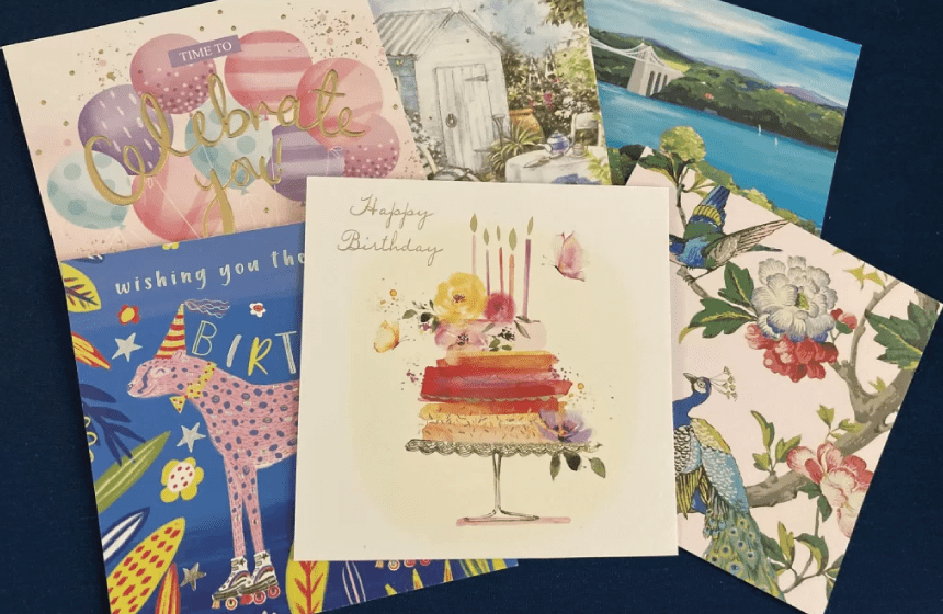 Assorted greetings cards